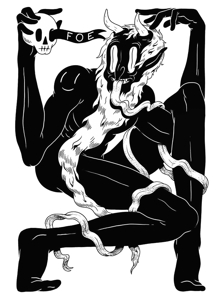 Foe for Kindle Paperwhite wallpaper featuring monster and skull and more