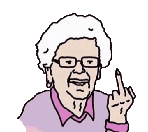 Naughty Grandma for e-reader wallpaper featuring elderly woman and gesture and more