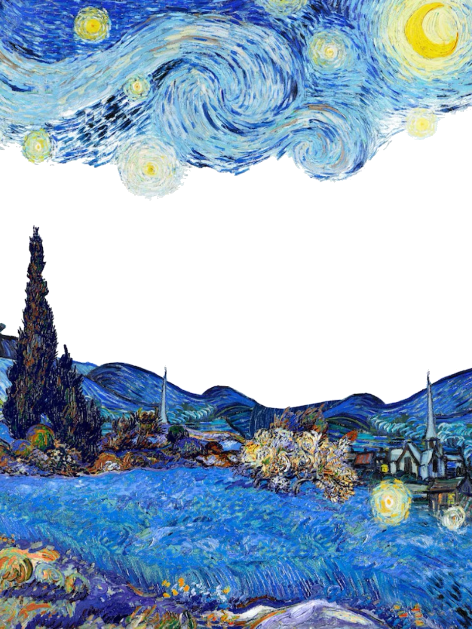 Starry Night for Kobo Libra wallpaper featuring png and painting and more
