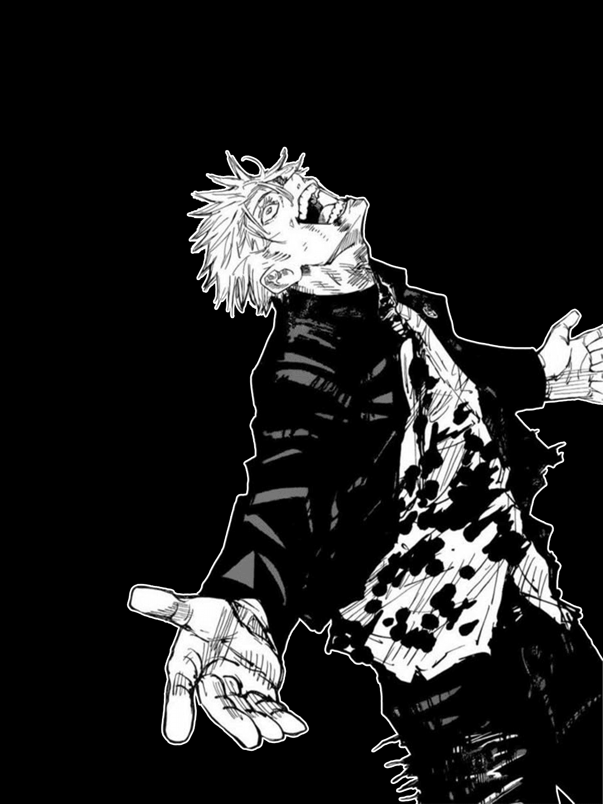 Reversed cursed technique for Kindle Paperwhite wallpaper featuring character and illustration and more