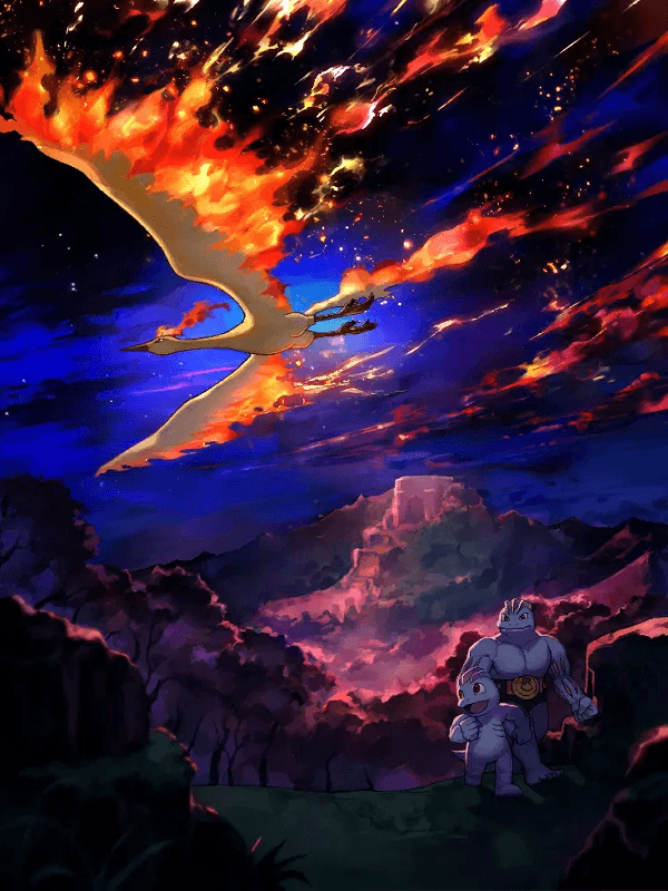 Moltres by hncl for Kindle Paperwhite wallpaper featuring legendary bird and pokemon and more