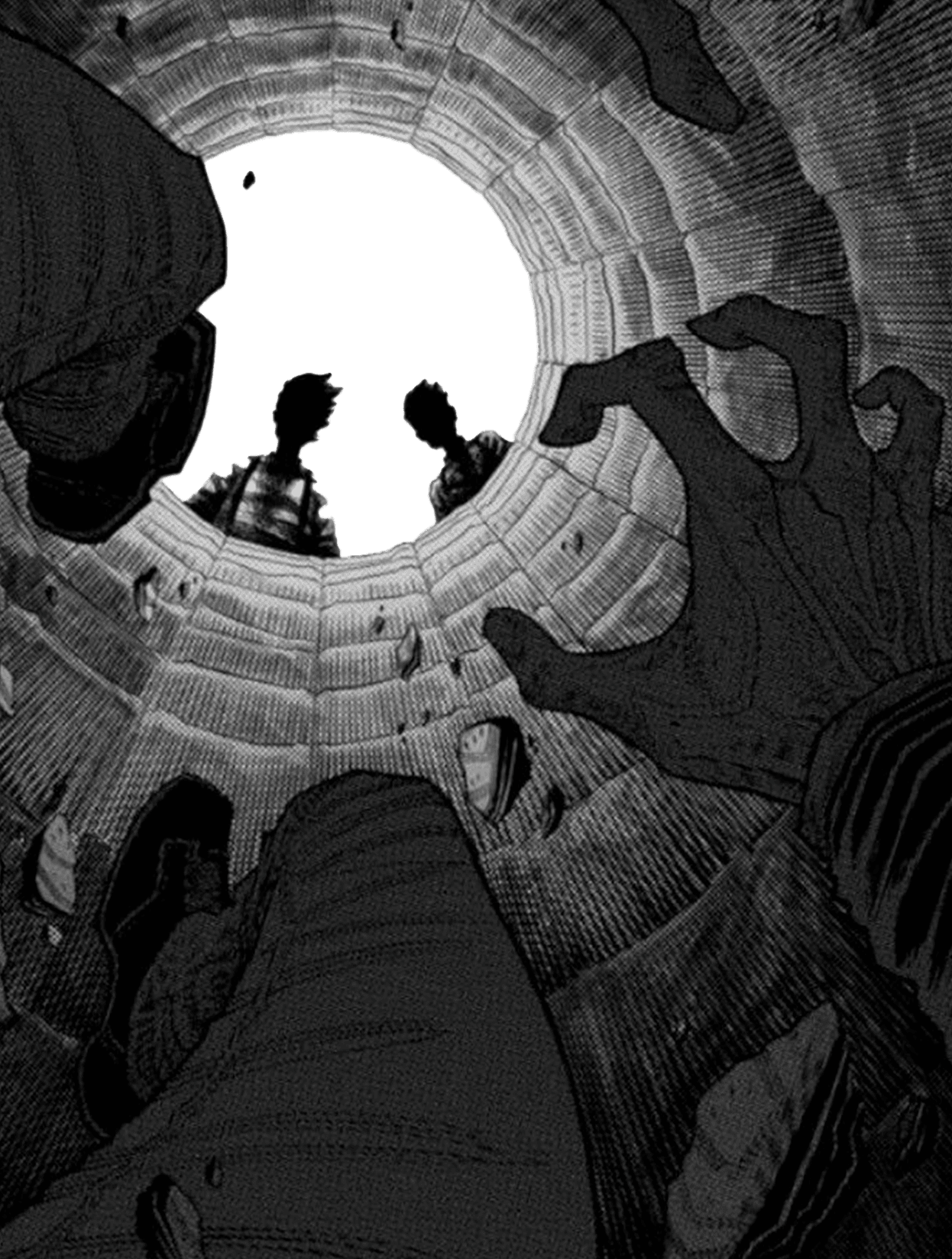 The Abyss for Kindle Paperwhite wallpaper featuring two figures and well and more