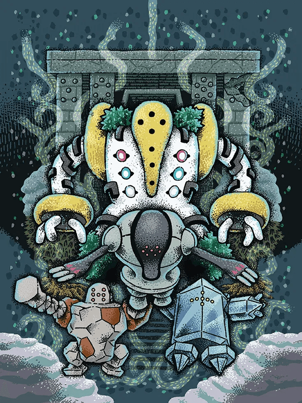 Regigigas by Tetsu Kayama for Kindle Paperwhite wallpaper featuring robots and mechanical creatures and more