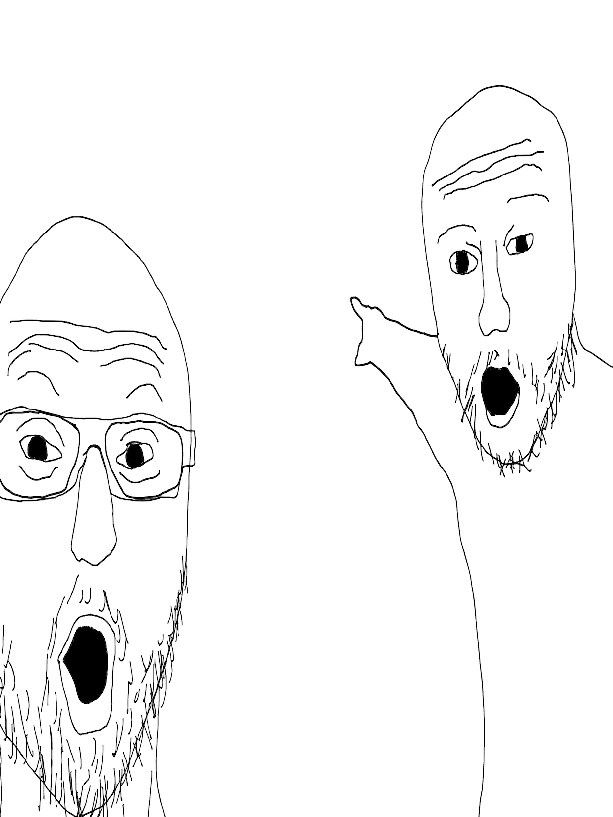 Soyjaks pointing (transparent) for Kindle Paperwhite wallpaper featuring men and expressions and more