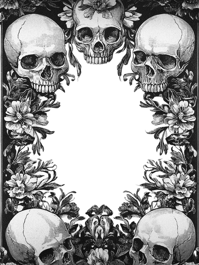 skull border soko wallpaper  for Kindle Paperwhite wallpaper featuring skulls and flowers and more