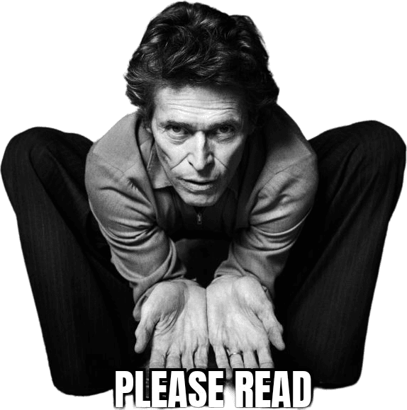 Meme - Willem Dafoe please read for Other wallpaper featuring man and portrait and more