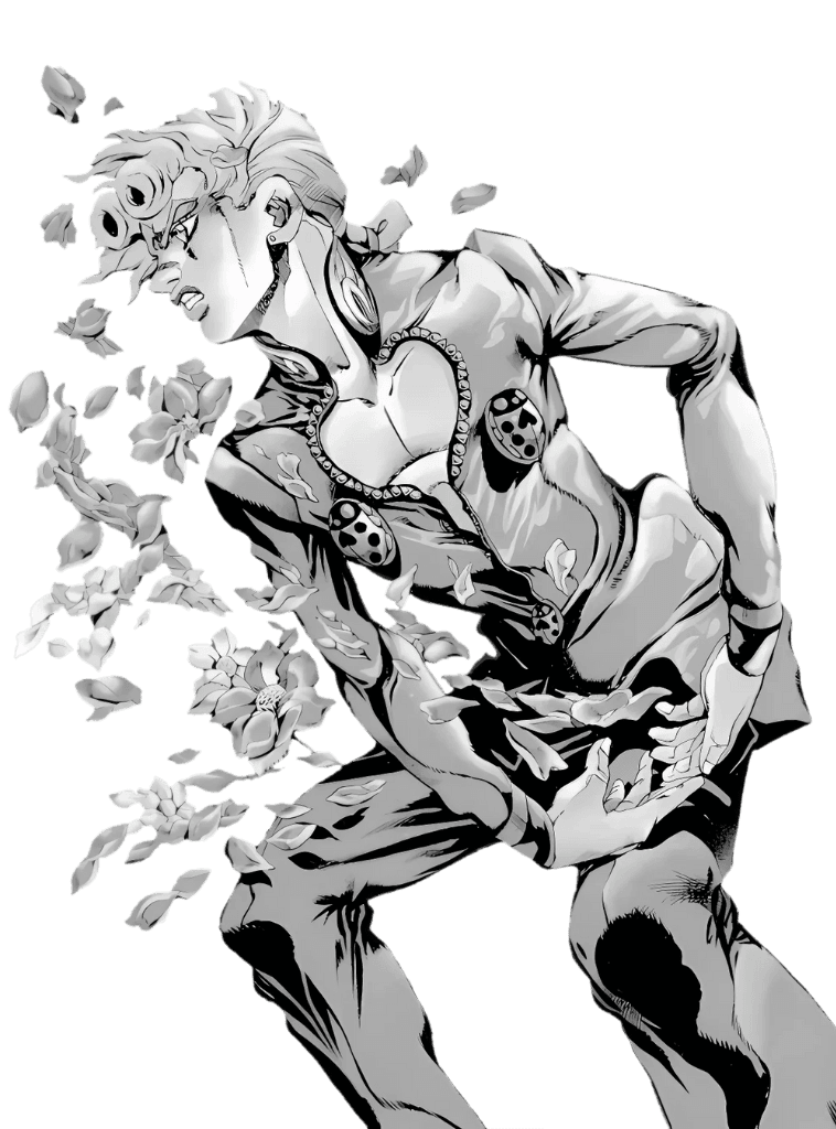 Giorno - Golden Wind for Kindle Paperwhite wallpaper featuring man and flowers and more