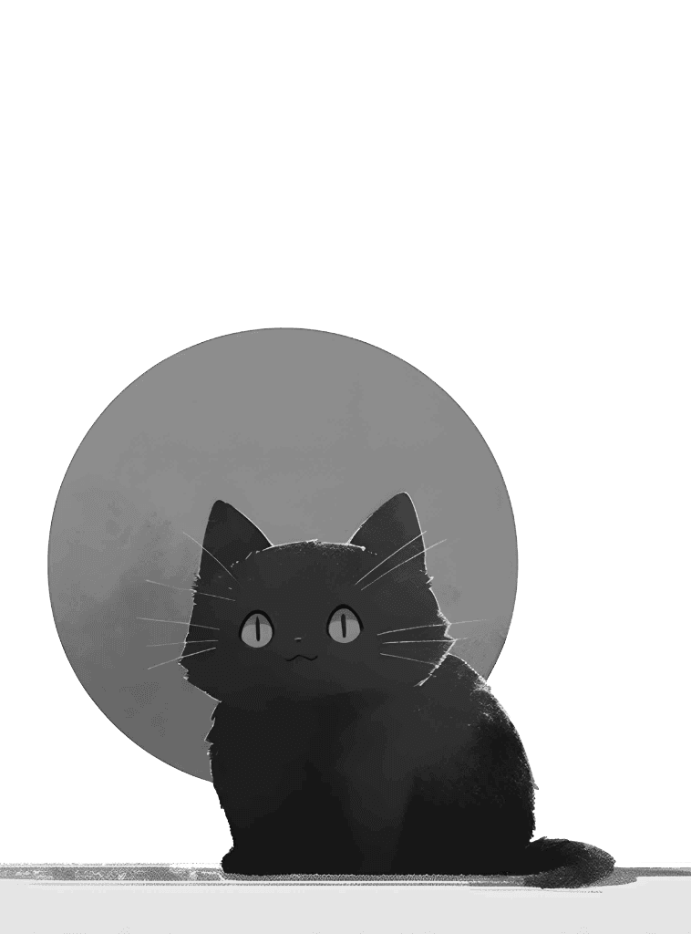Cat w/ moon backdrop for Kindle Paperwhite wallpaper featuring cat and animal and more