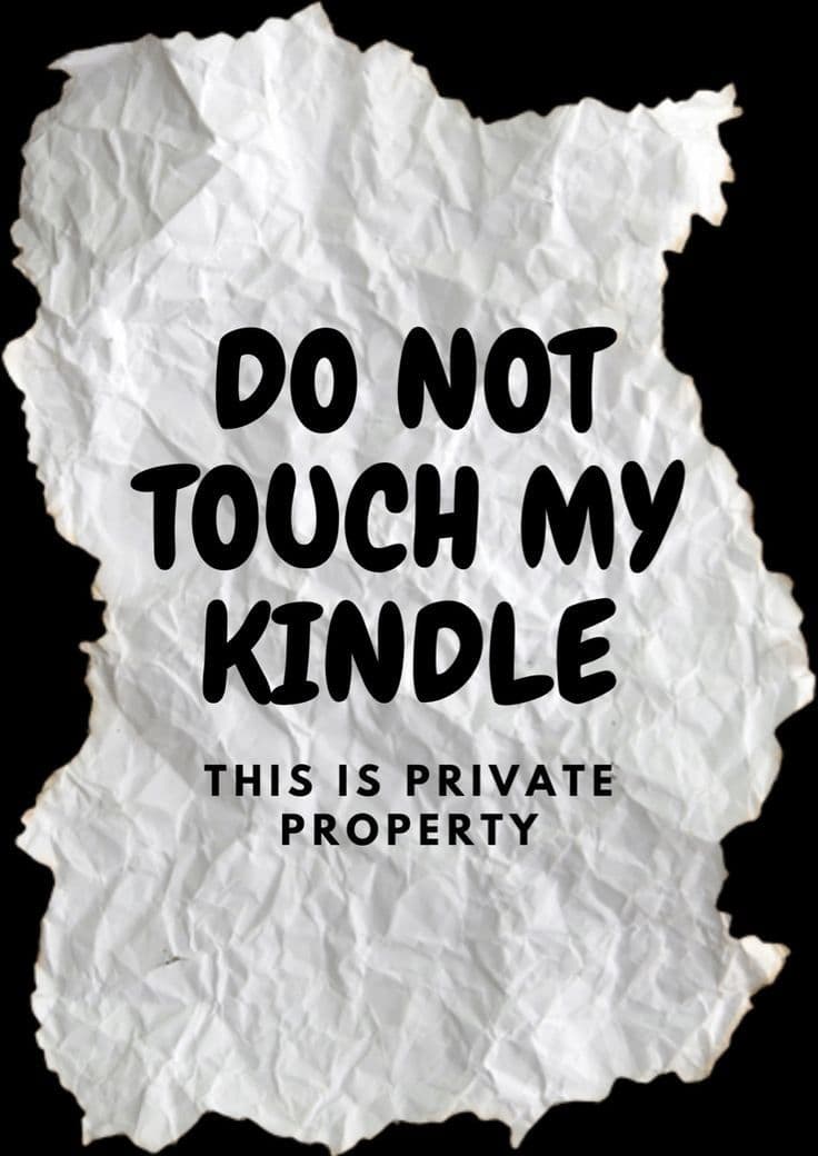 Hands off! for Kindle Paperwhite wallpaper featuring note and warning and more