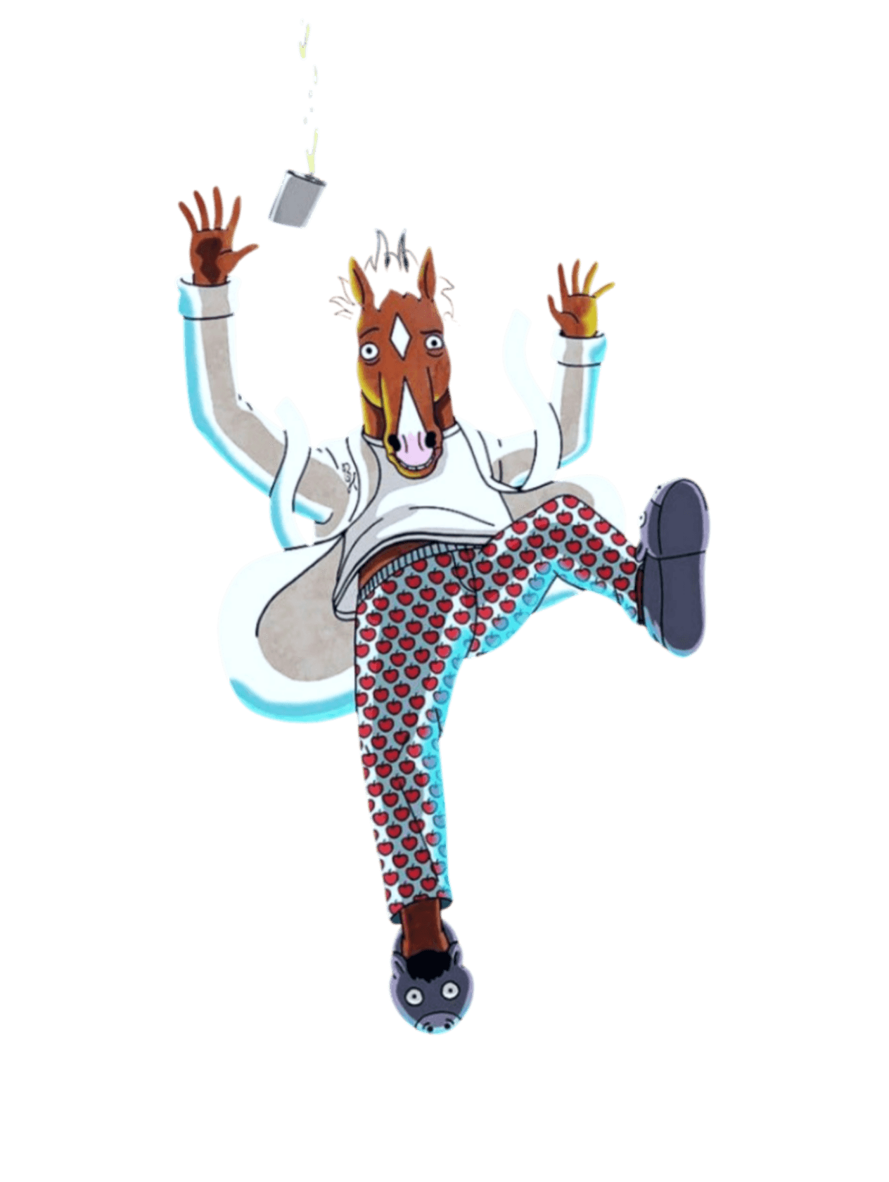 Bojack fallling large for Kobo Clara wallpaper featuring horse and character and more