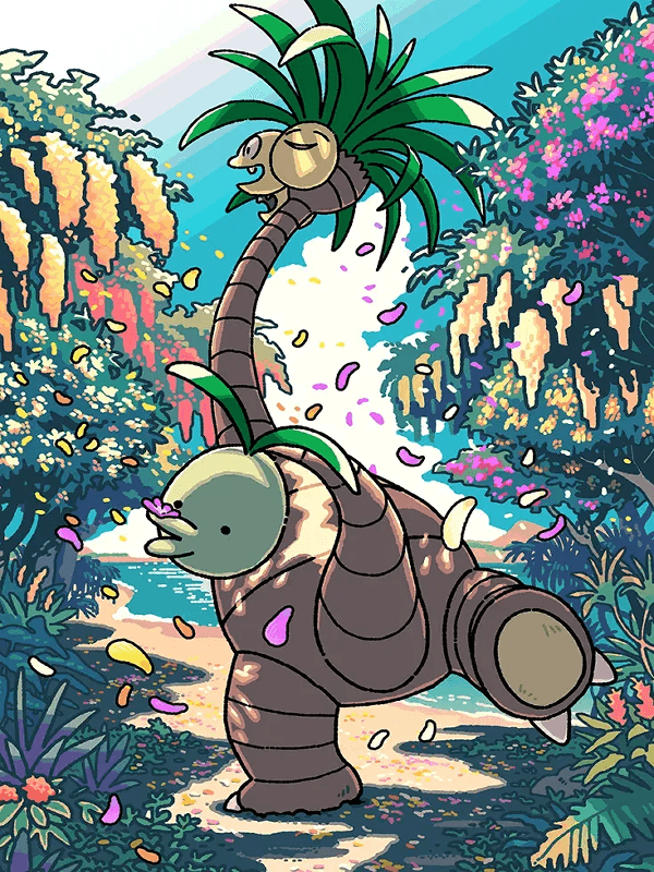 Alolan exegutor by Saboteri for Kindle Paperwhite wallpaper featuring animated character and pokemon and more