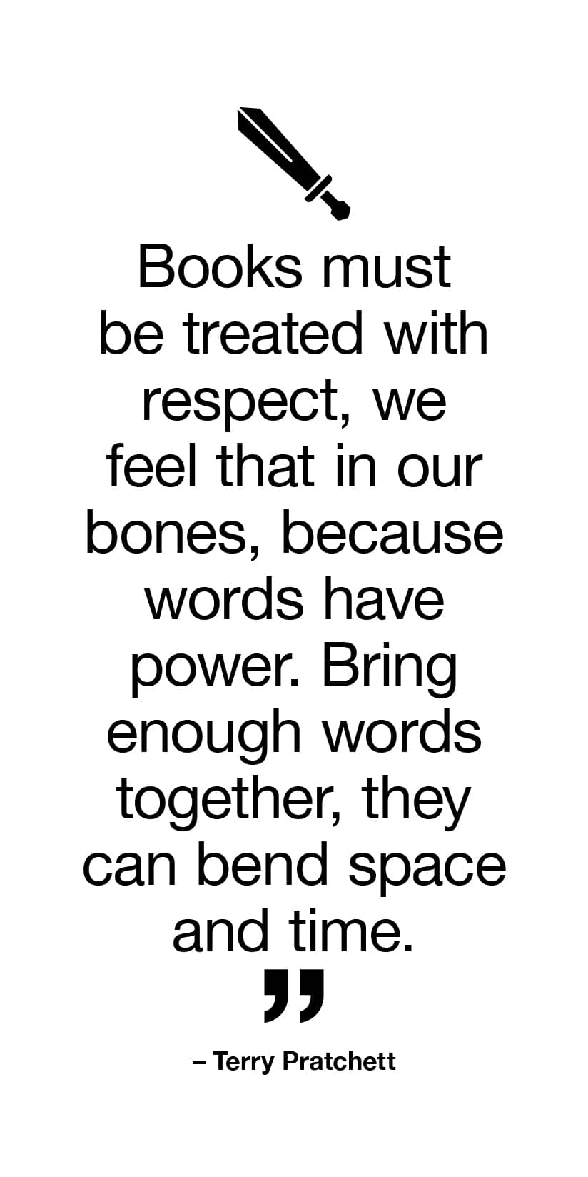 [Palma] Speculative Fiction quotes - Terry Pratchett - recycled words for e-reader wallpaper featuring quote and text and more