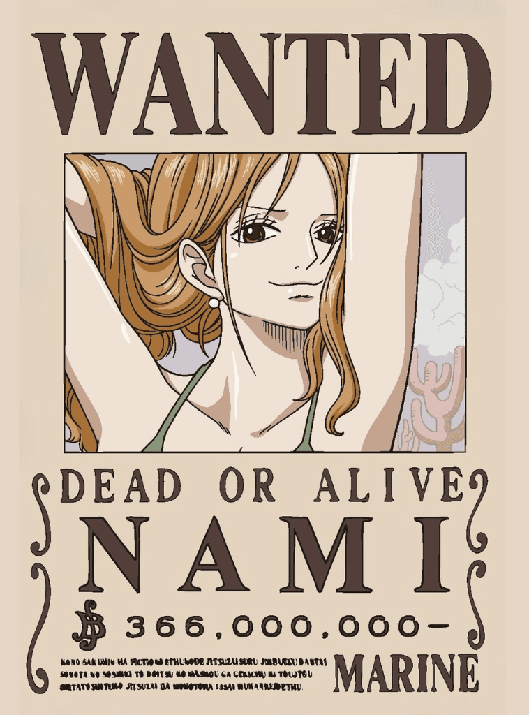 Wanted - Nami for Kindle Paperwhite wallpaper featuring nami and wanted poster and more