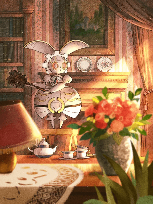 Magearna by Kuroimori for Kindle Paperwhite wallpaper featuring robot and household and more