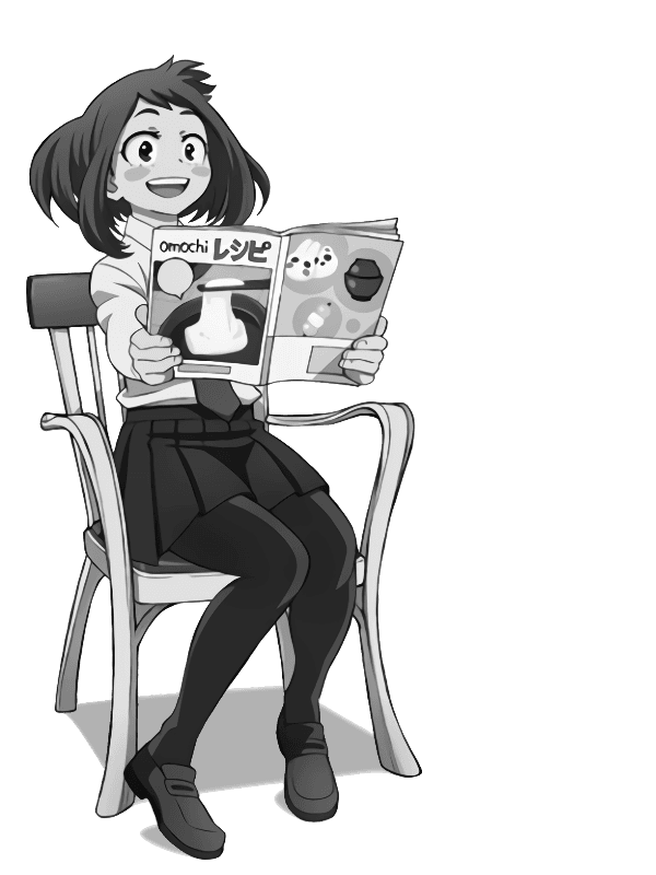 MHA Ochaco for Kindle Paperwhite wallpaper featuring girl and magazine and more