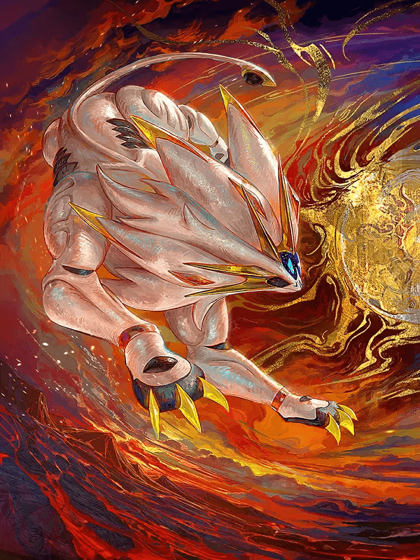 Solgaleo by AKIRA EGAWA for Kindle Paperwhite wallpaper featuring mythical creature and fantasy and more