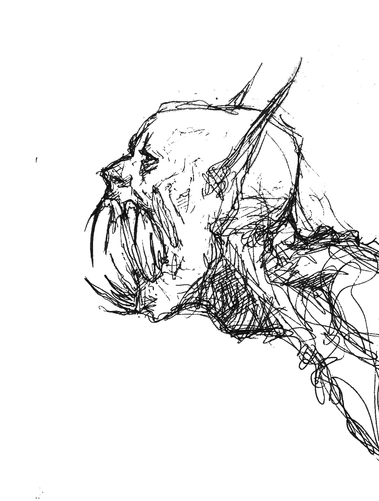 Devil for e-reader wallpaper featuring creature and sketch and more