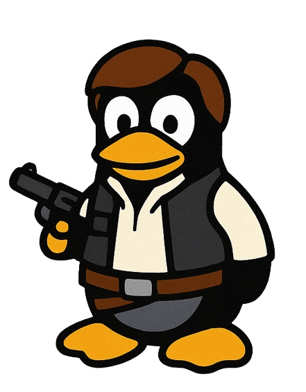 Han Solo Penguin for Kindle Paperwhite wallpaper featuring penguin and cartoon and more