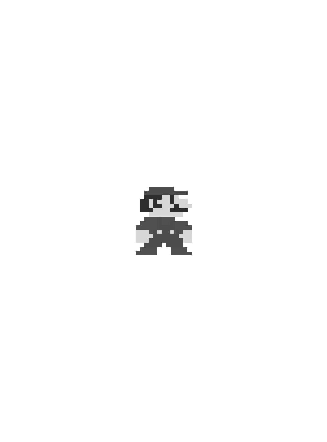 Mario Bros Pixel Art for Kindle Paperwhite wallpaper featuring character and monochrome and more