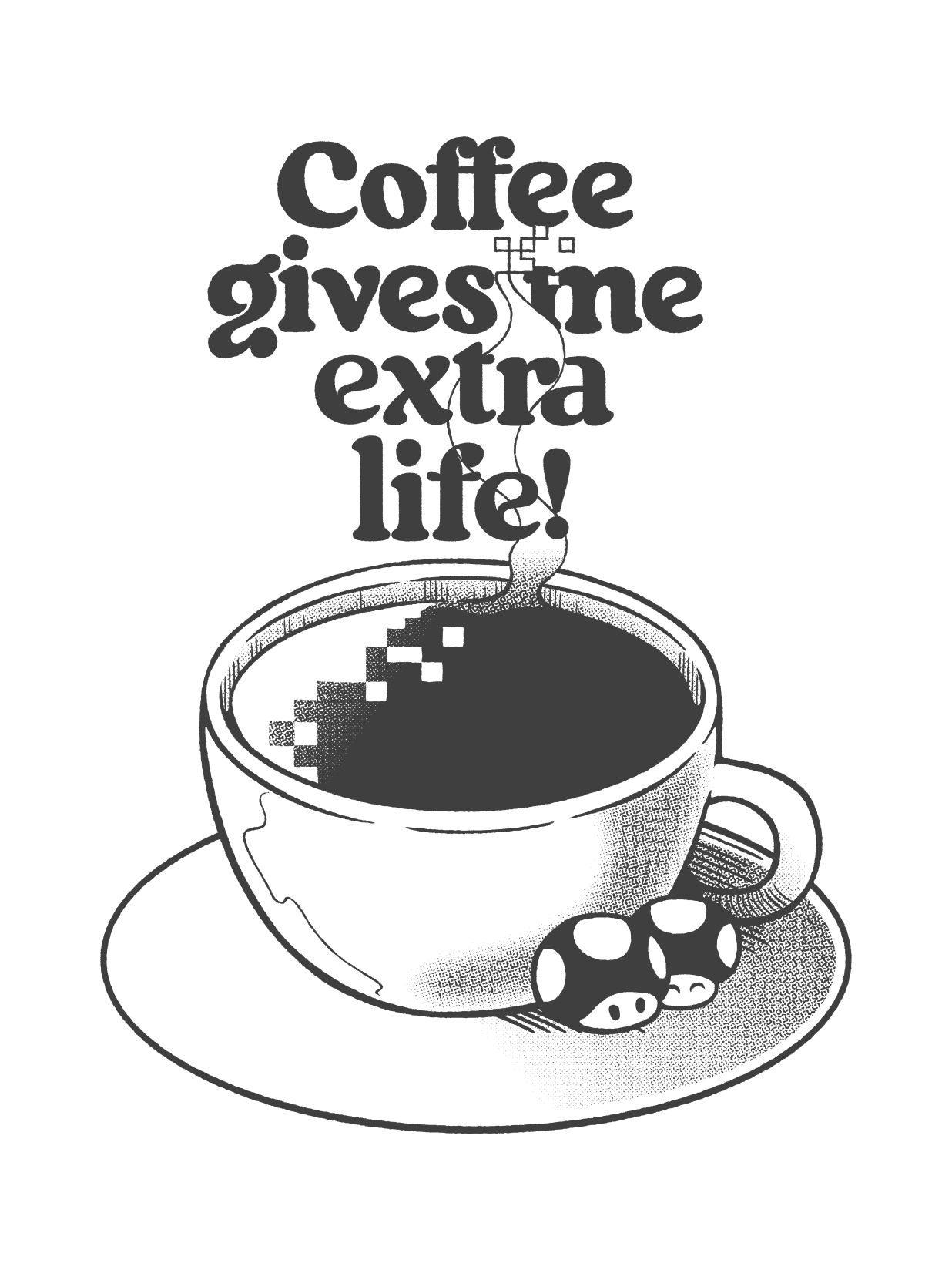 Coffee gives me extra life! for e-reader wallpaper featuring coffee and cup and more
