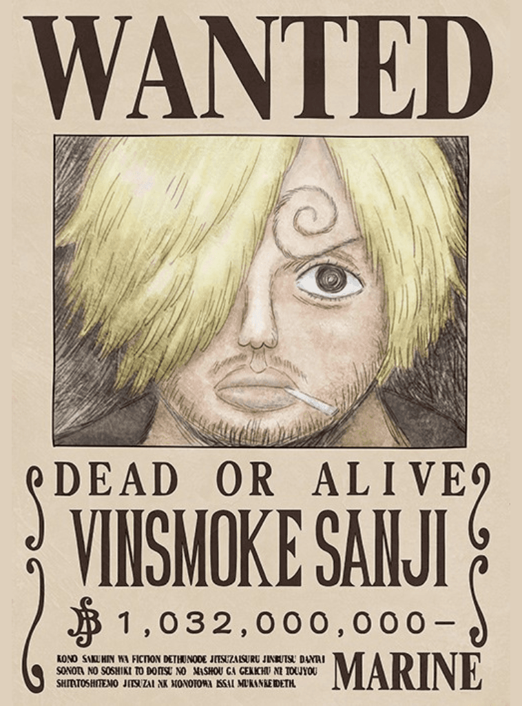 Wanted - Sanji for Kindle Paperwhite wallpaper featuring wanted poster and Vinsmoke Sanji and more