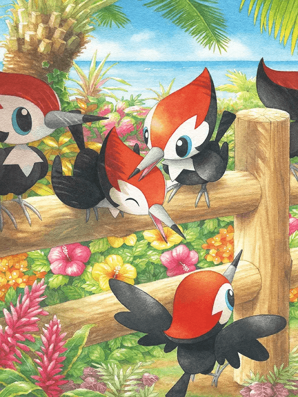 Pikipek by Narumi Sato for Kindle Paperwhite wallpaper featuring birds and woodpeckers and more