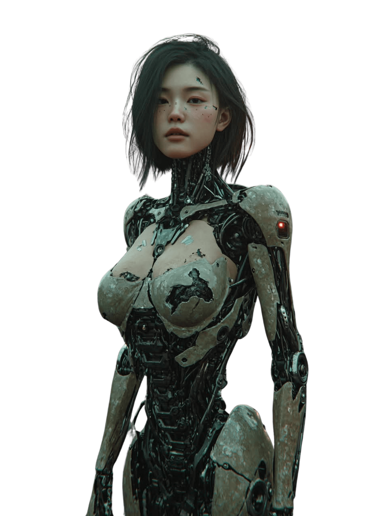 Android for e-reader wallpaper featuring robot and female and more