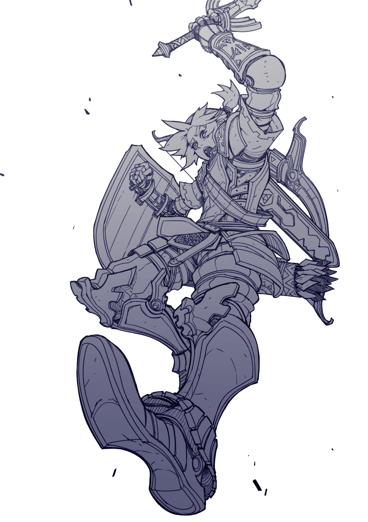 Link BOTW  for Kindle Paperwhite wallpaper featuring character and sword and more