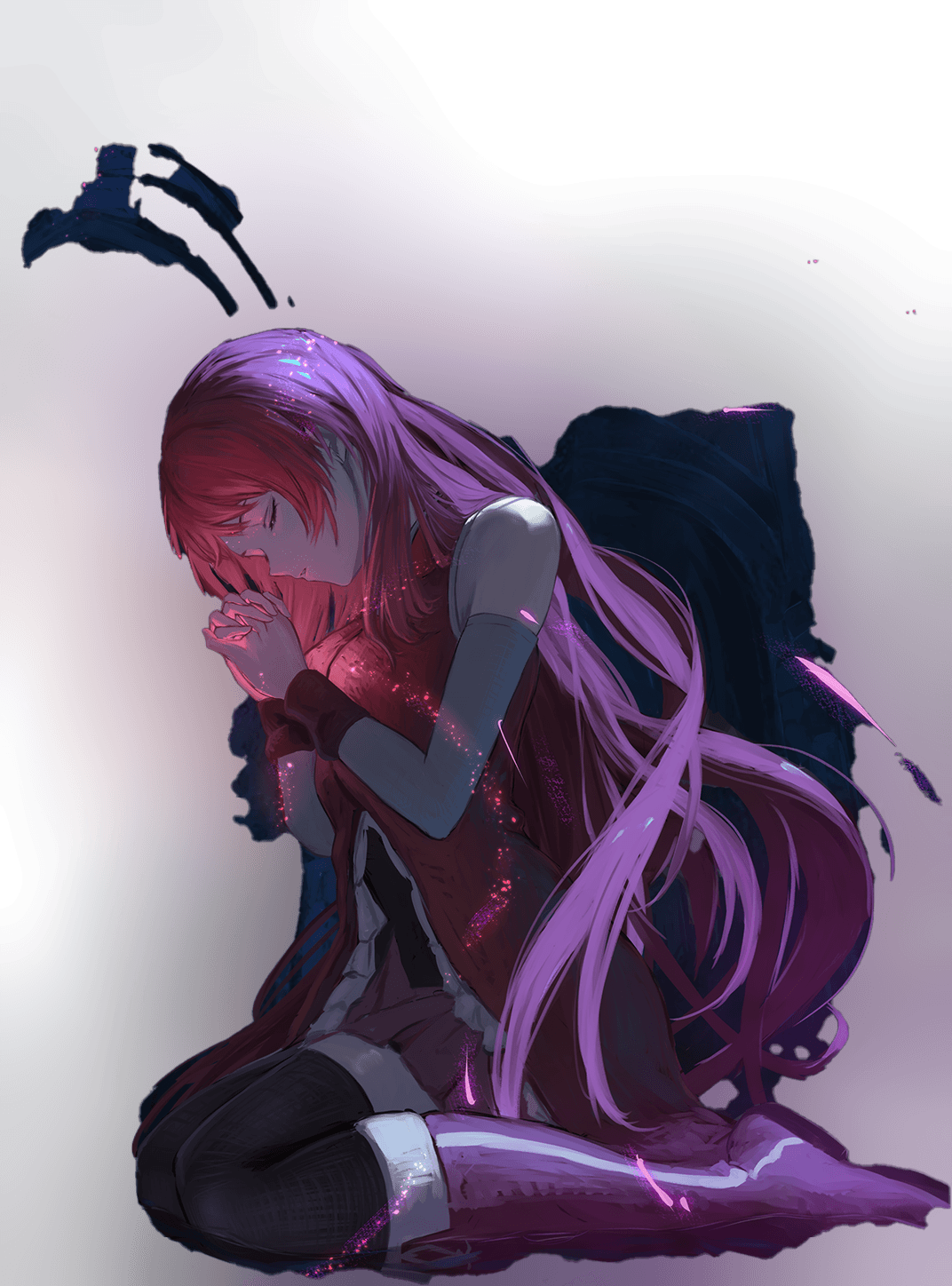 Kyoko praying for Kobo Clara wallpaper featuring female character and kneeling and more