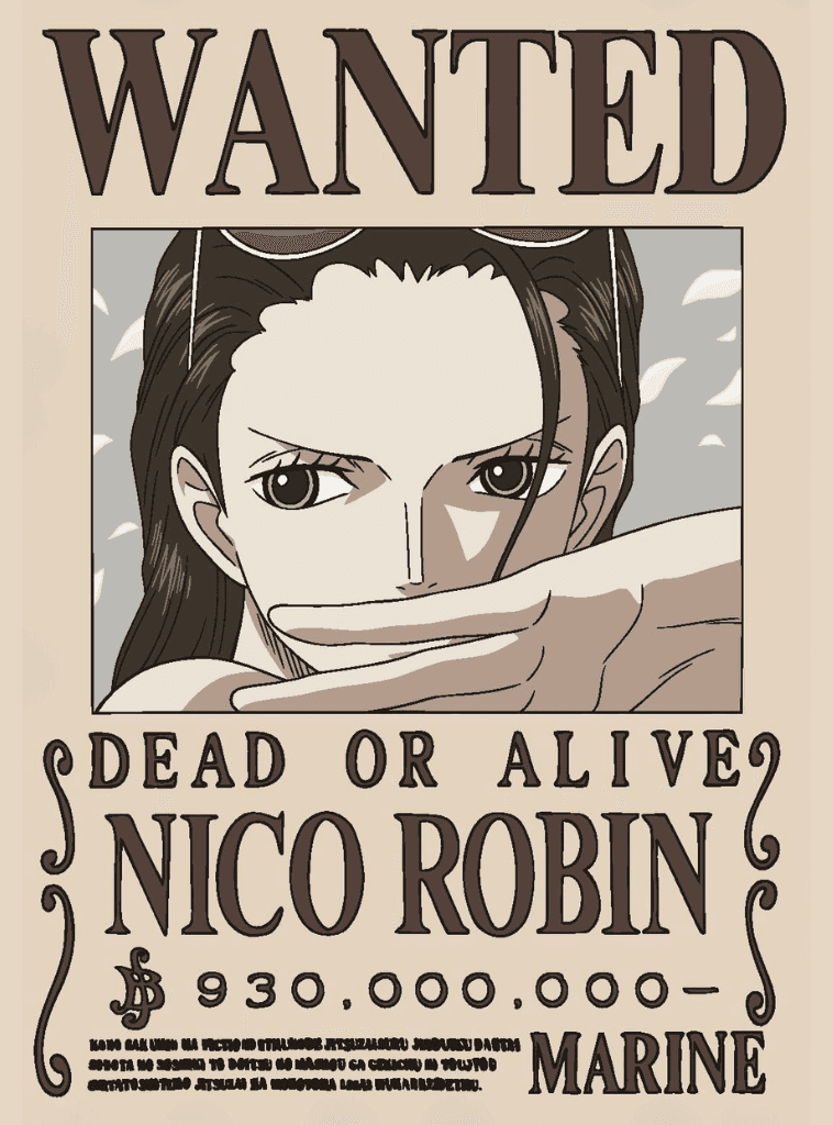 Wanted - Robin for Kindle Paperwhite wallpaper featuring Nico Robin and wanted poster and more