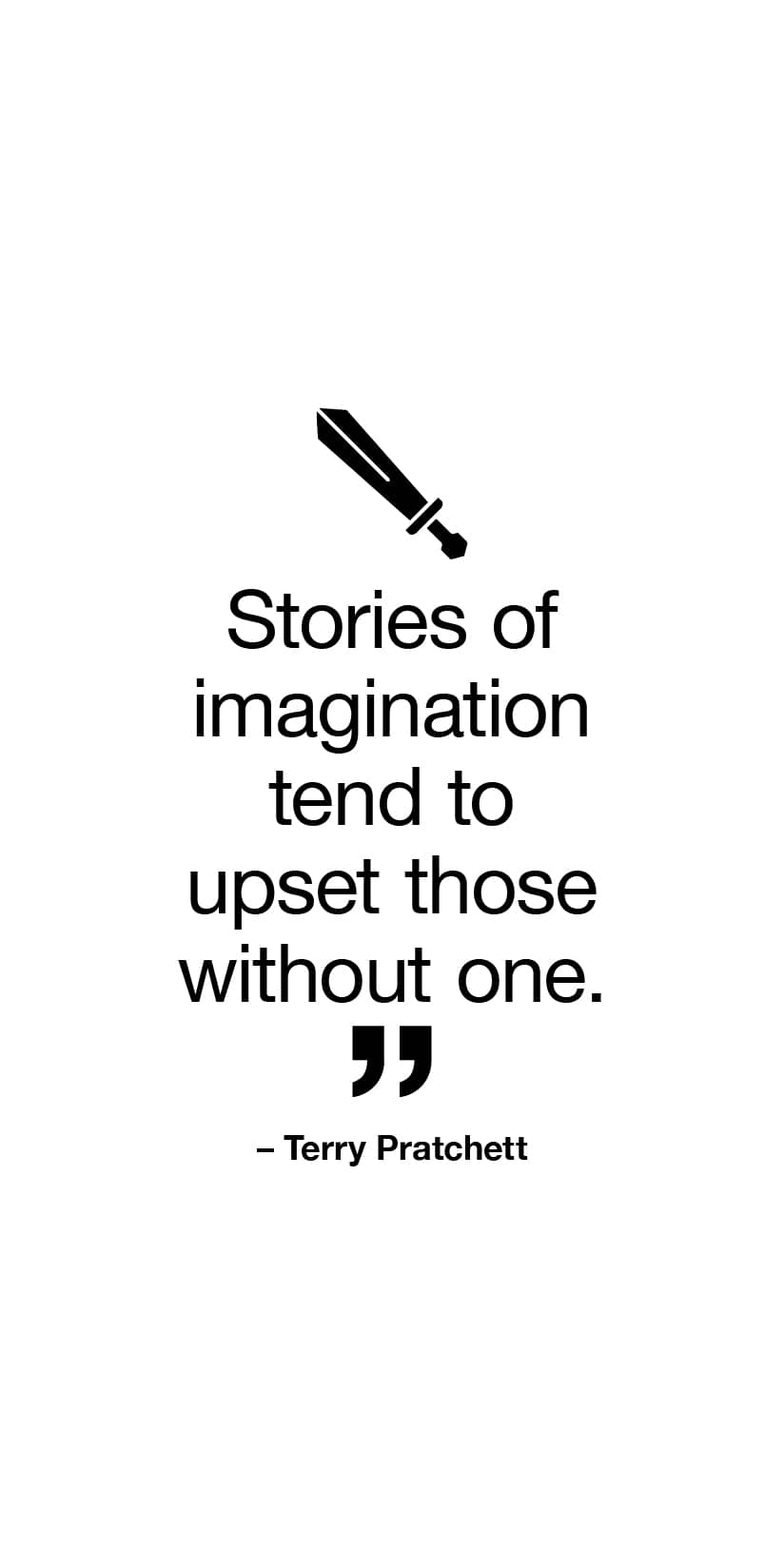 [Palma] Speculative Fiction quotes - Terry Pratchett - thinking for e-reader wallpaper featuring quote and imagination and more