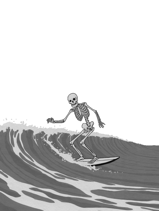 skeleton surfer for Kindle Paperwhite wallpaper featuring png and skeleton and more