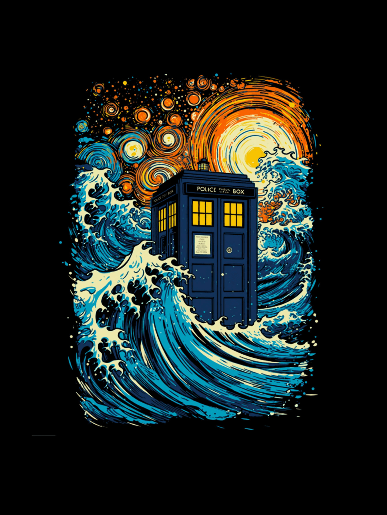Tardis for Kobo Libra wallpaper featuring black