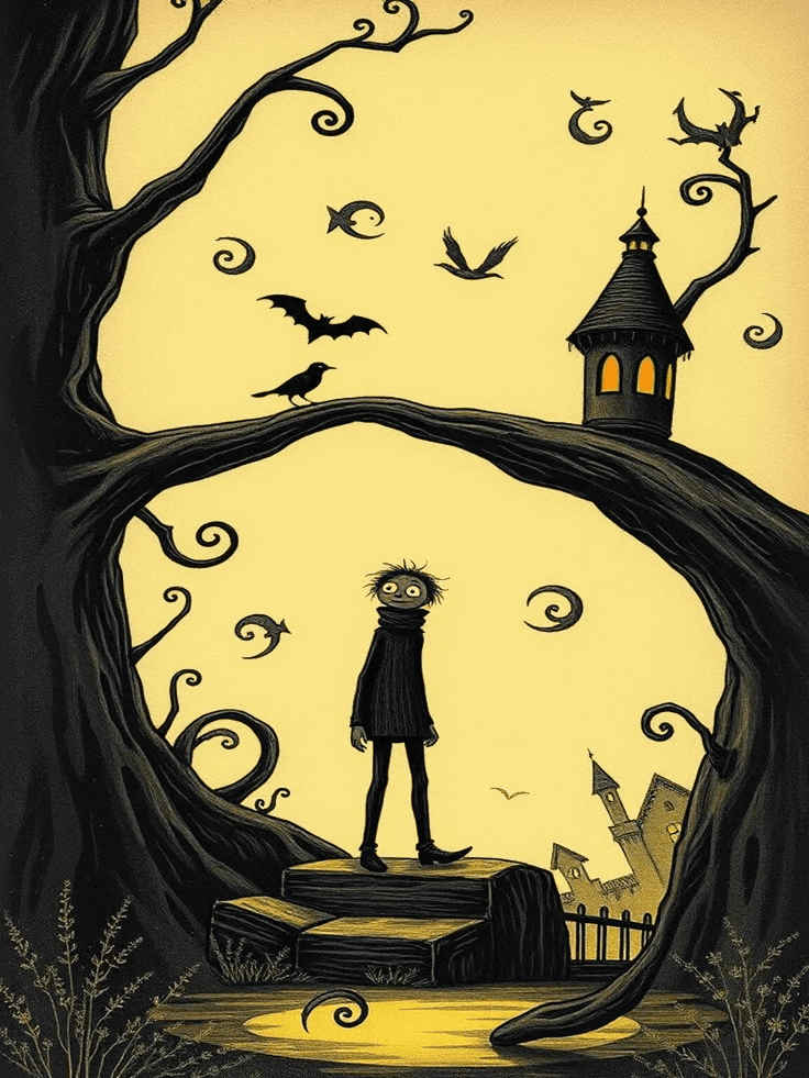 Burtonesque for Kobo Libra wallpaper featuring png and transparent and more