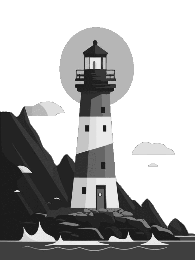lighthouse for Kindle Paperwhite wallpaper featuring minimal and landscape