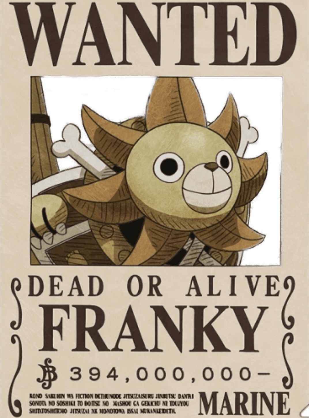 Franky Wanted Poster for Kindle Paperwhite wallpaper featuring anime and transparent and more