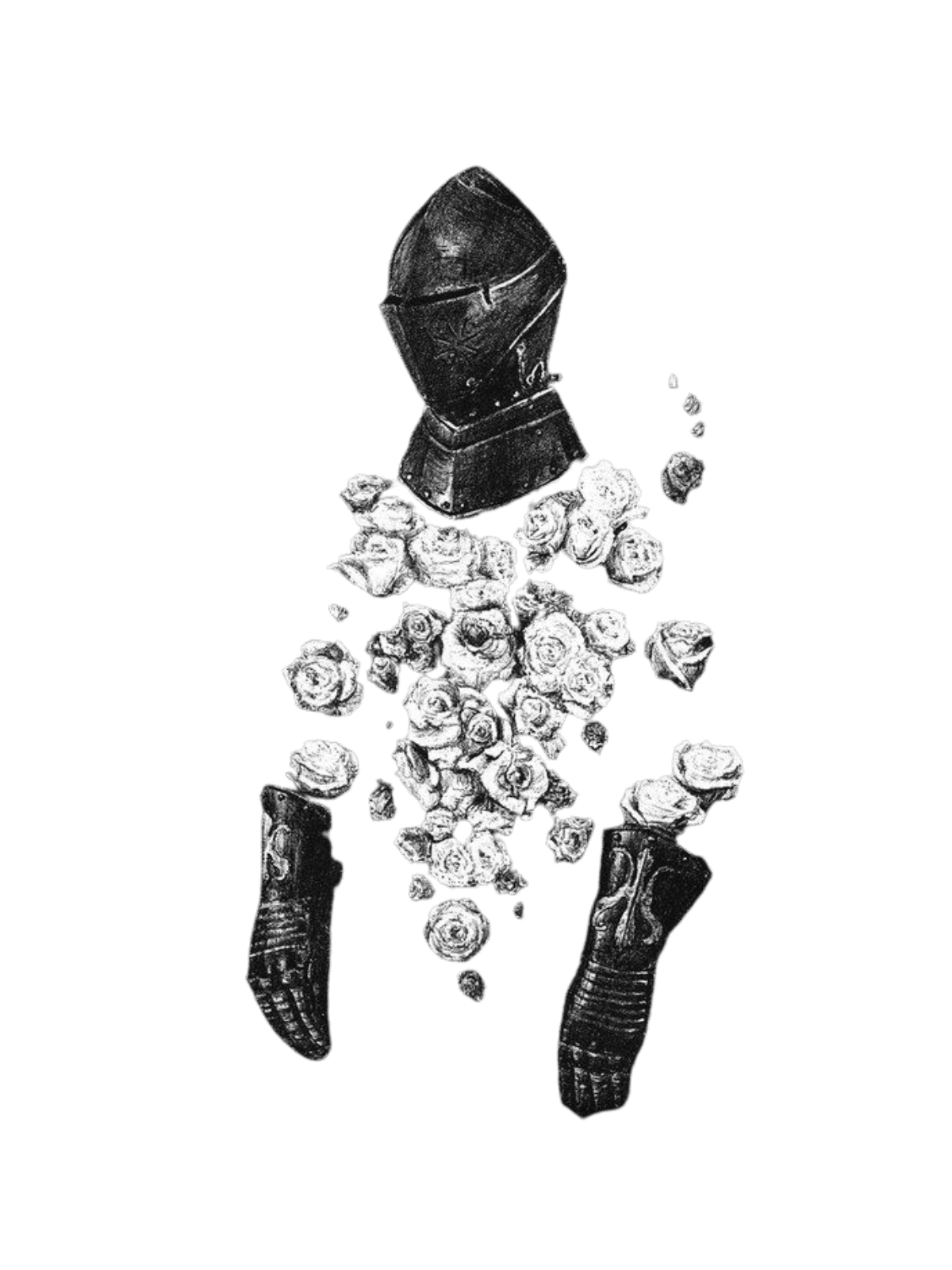 Knight and Flowers for Kindle Paperwhite wallpaper featuring minimal and fantasy