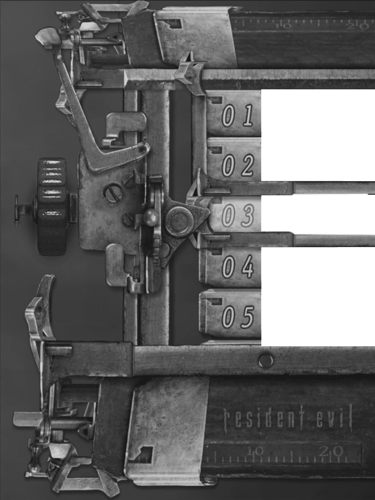 RE4 TYPEWRITER for e-reader wallpaper featuring re4r and resident evil 4 remake and more