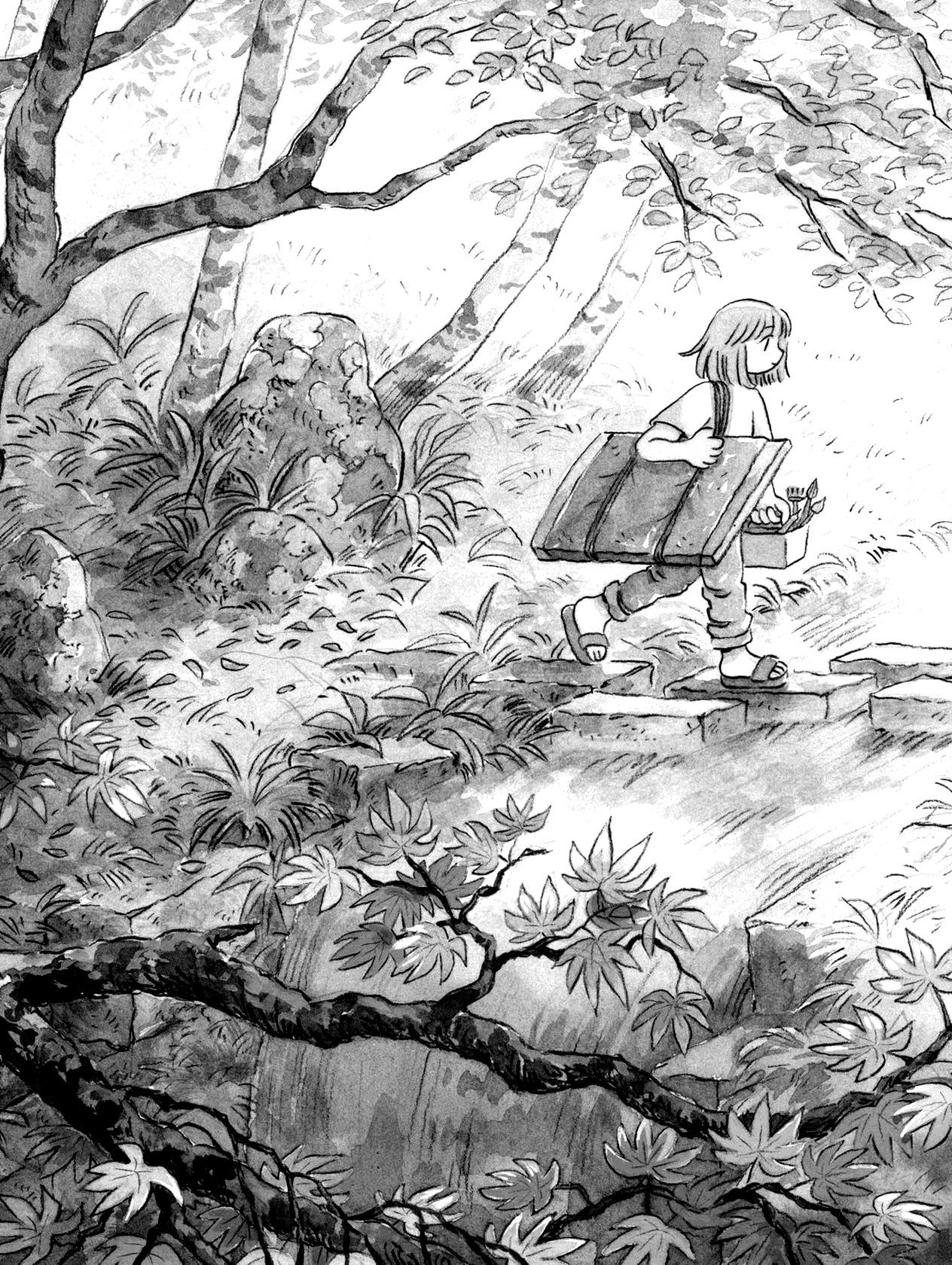 Location Hunting for Kindle Paperwhite e-reader wallpaper or screensaver featuring girl and nature and more
