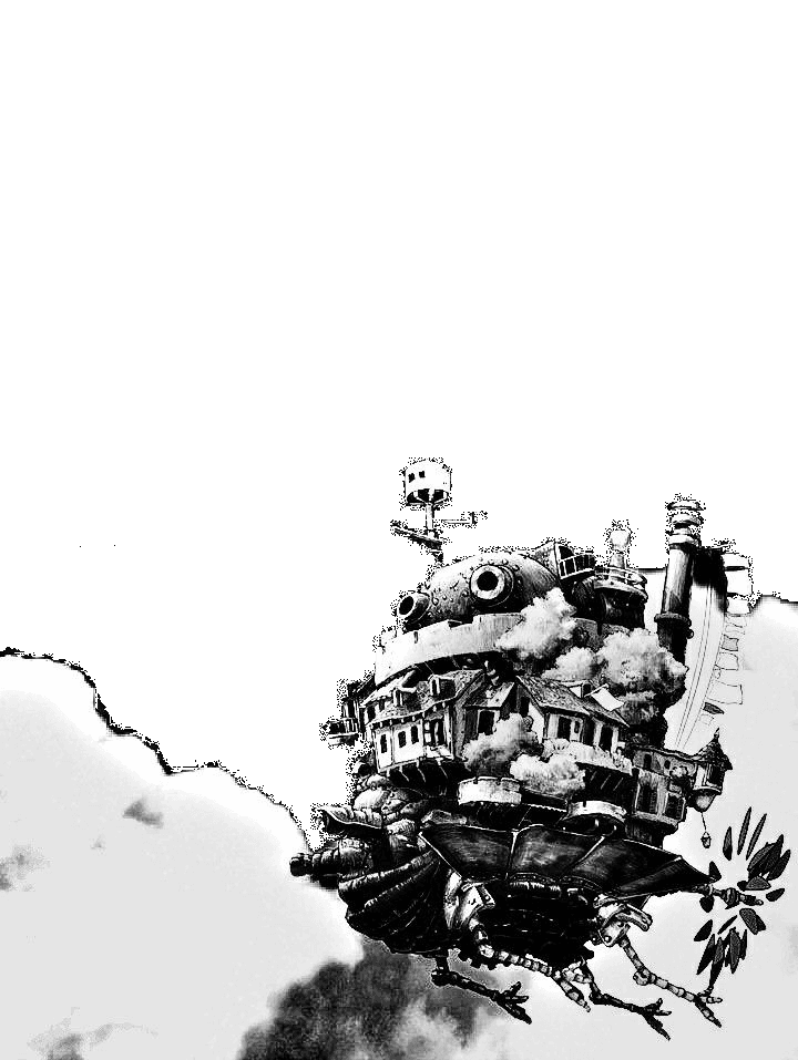 howl's castle for Kindle Paperwhite wallpaper featuring png and ghibli