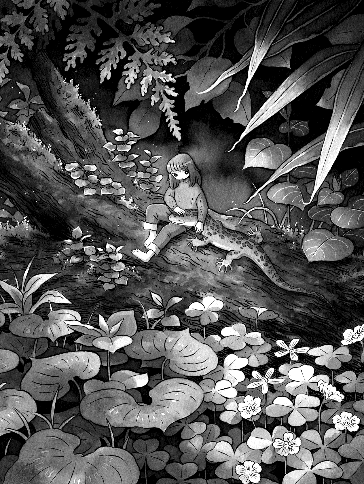 Luminous for Kindle Paperwhite e-reader wallpaper or screensaver featuring girl and nature and more