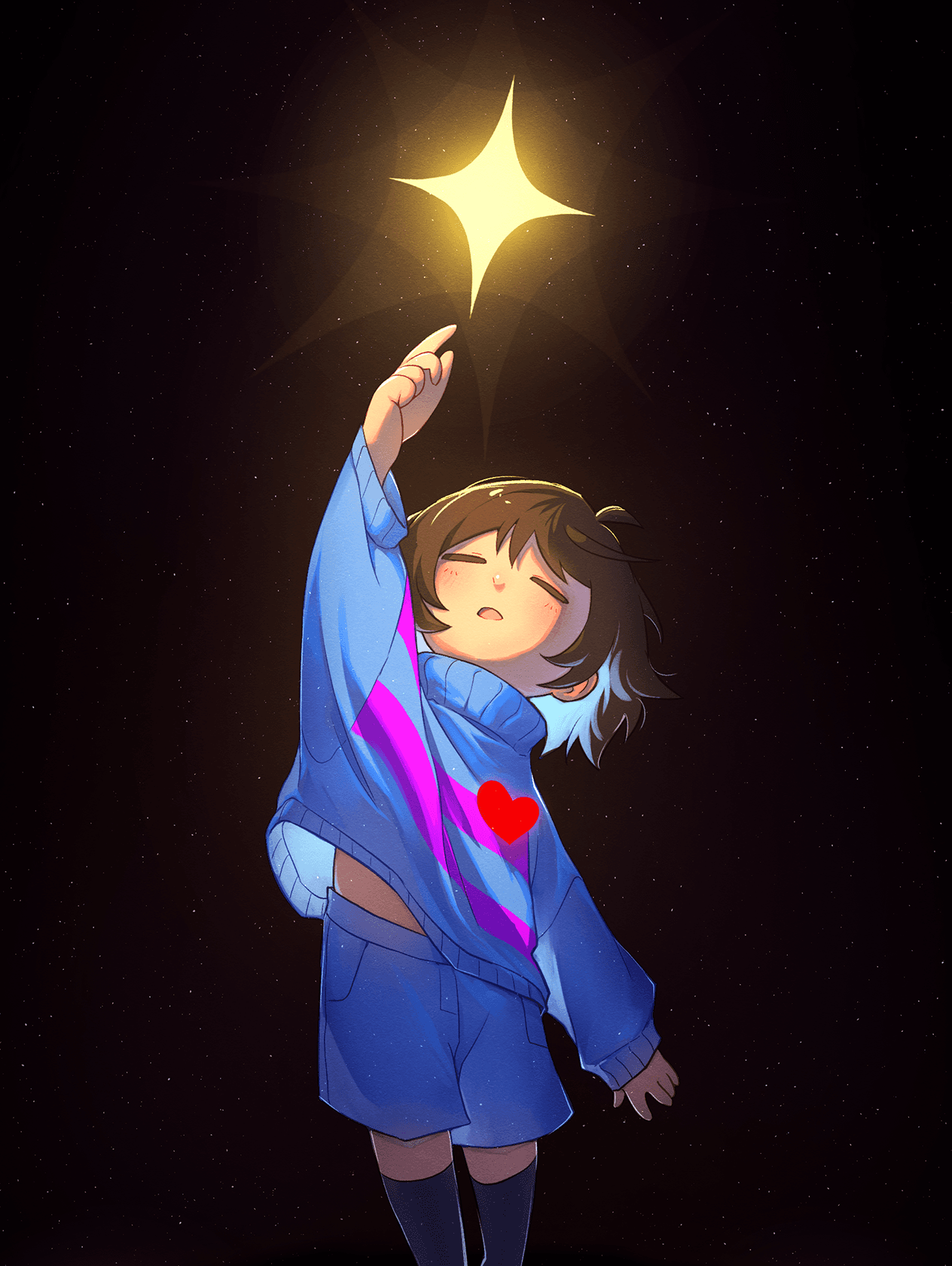 Undertale Stay Determined Color - depresso_espresso9 for Kobo Libra wallpaper
