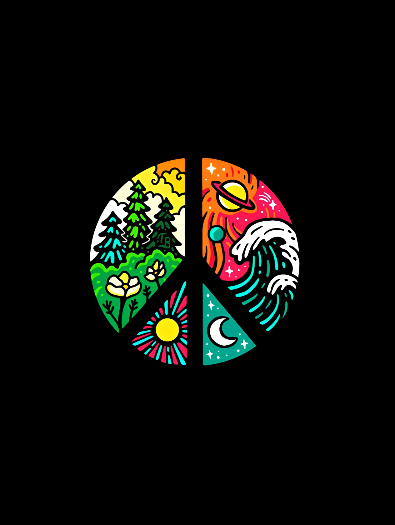 Peace for Kobo Libra wallpaper featuring black