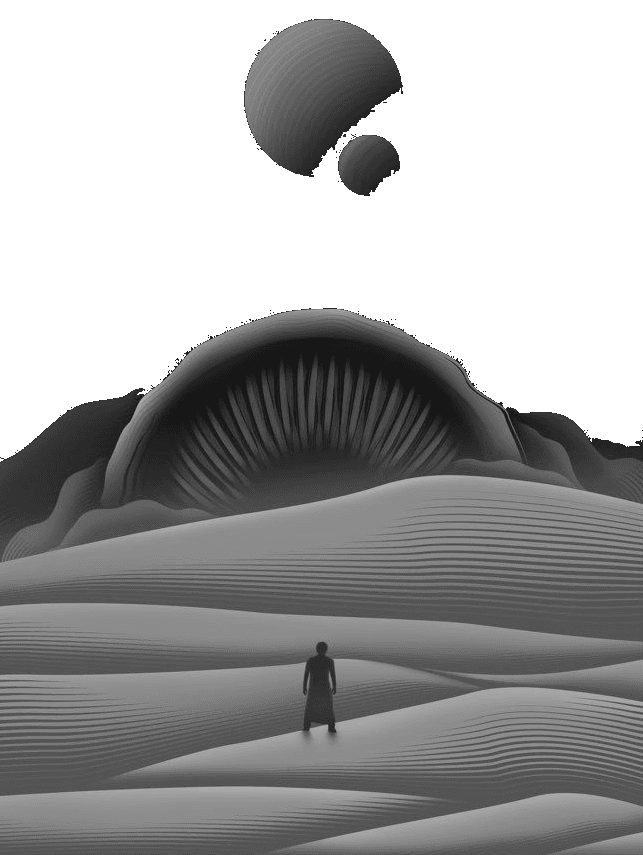 dune - shai-hulud for Kindle Paperwhite wallpaper featuring minimal and dune