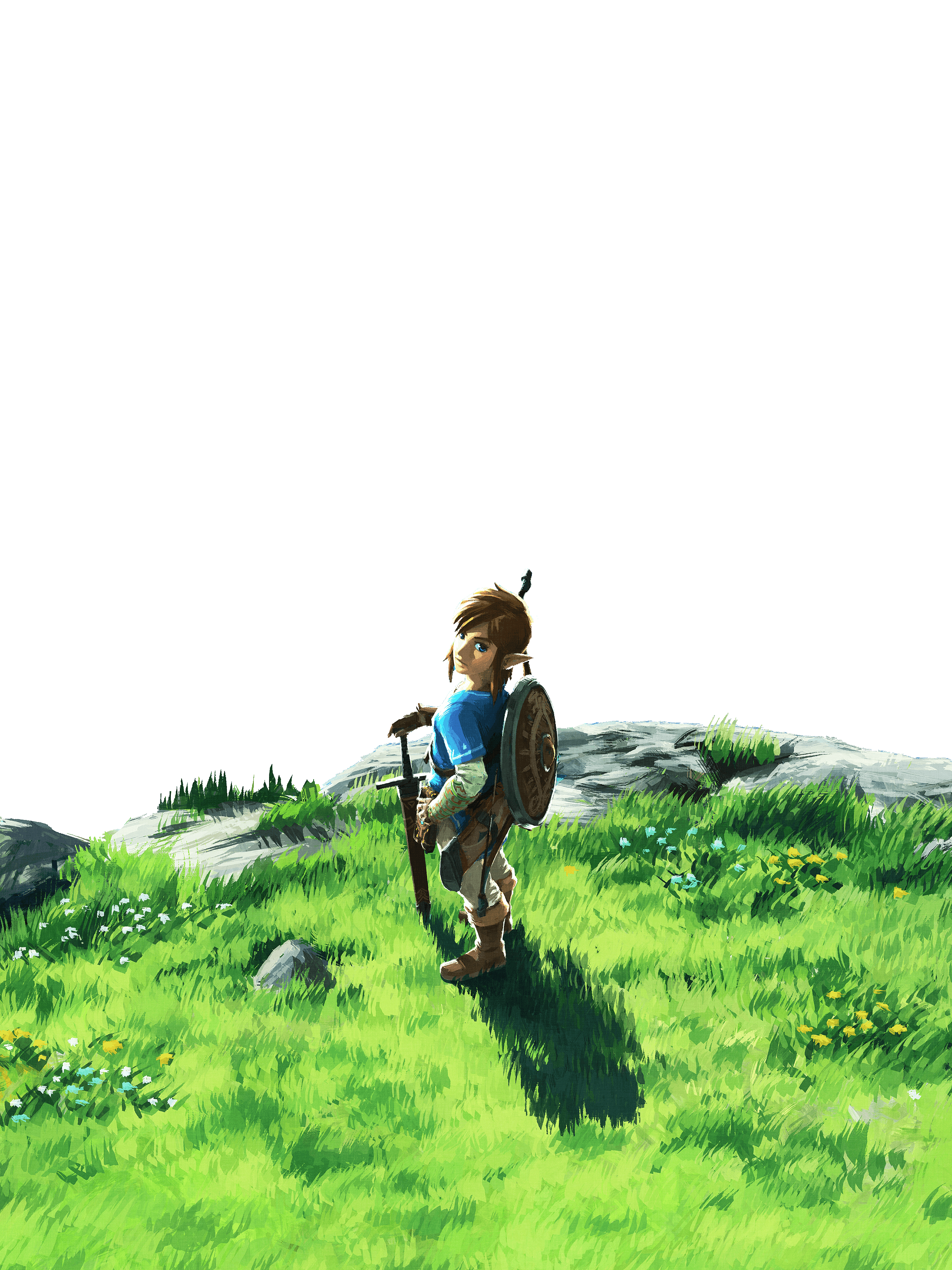 Link on a cliff gazing up for Kindle Paperwhite wallpaper featuring nature and zelda and more