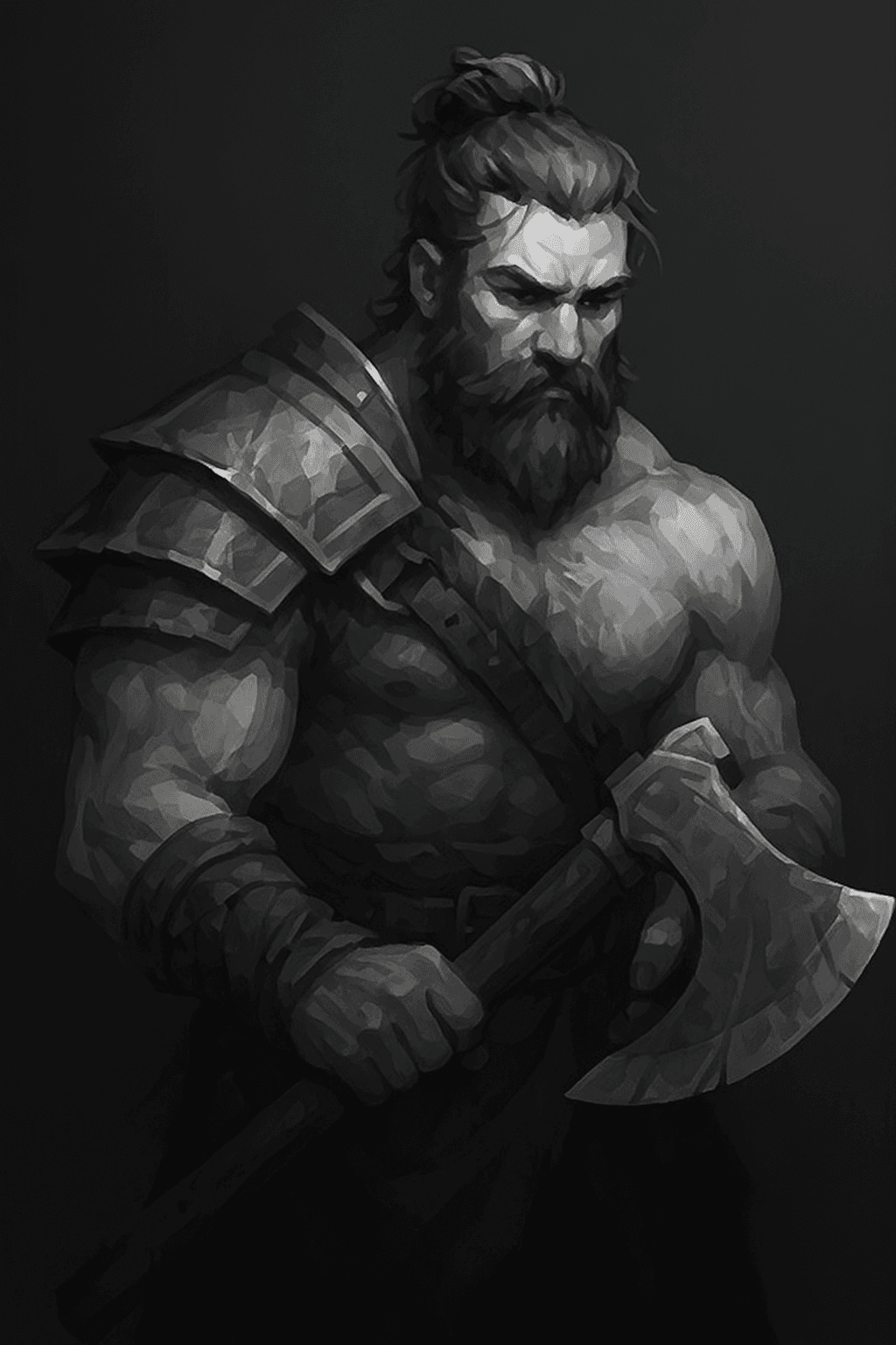 The Silent Warrior for Other wallpaper featuring illustration and black and white and more