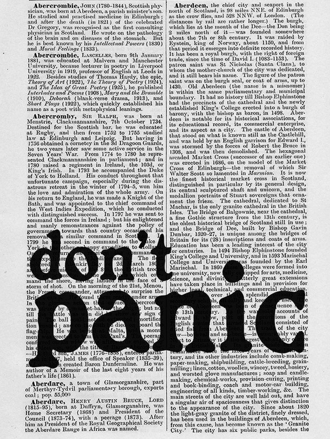 Don't Panic! for e-reader wallpaper featuring words