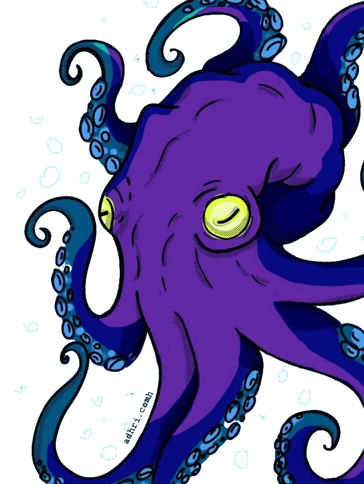 octopus2 for Kindle Paperwhite wallpaper featuring png and color