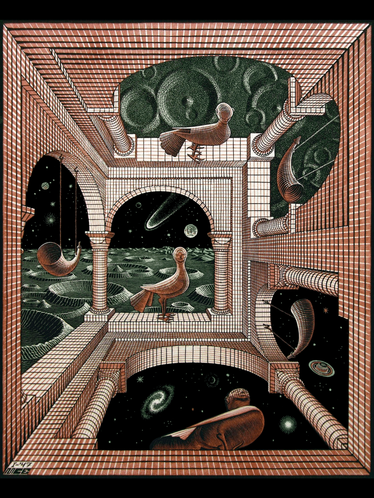 Another World II for Kindle Paperwhite wallpaper featuring escher and art and more