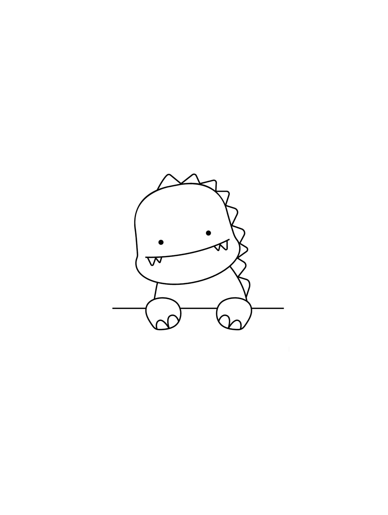 Dino for Kobo Libra wallpaper featuring cute and minimal